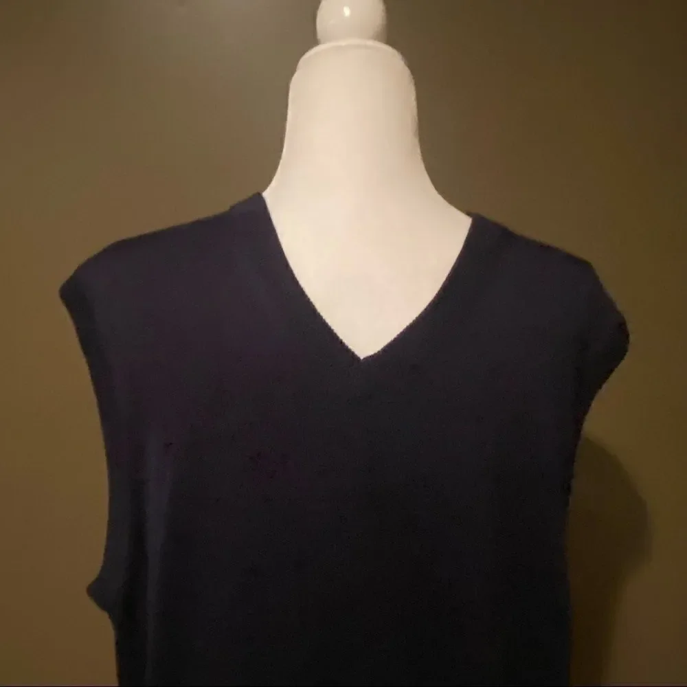 Daniel Cremieux Silk Blend Sweater Vest Size Large